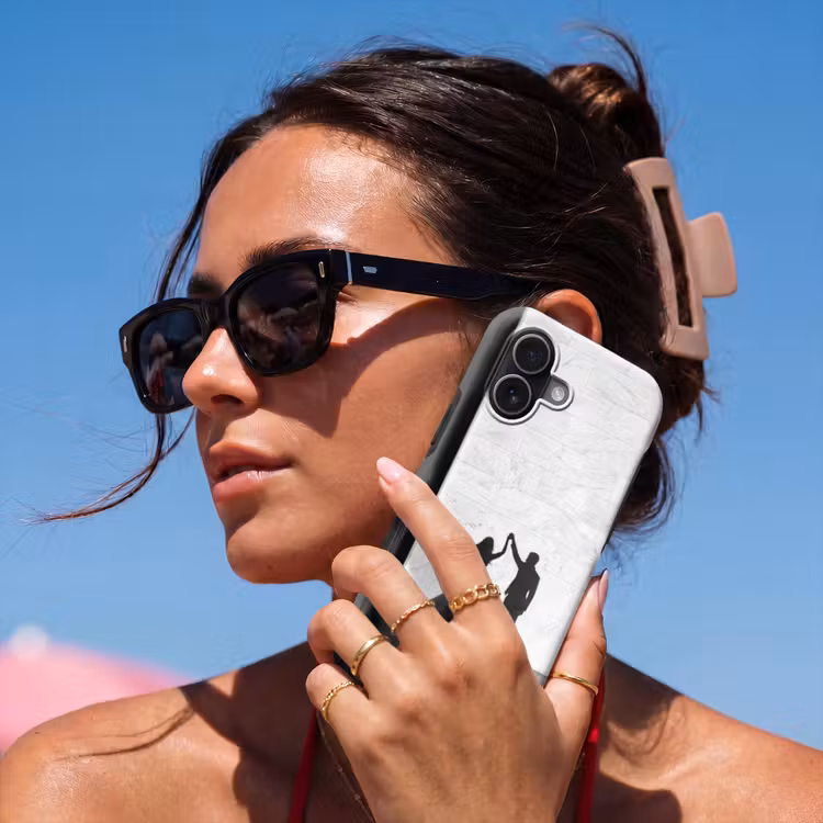 Mensen - Schaduw - Dans - Zwart-wit - Liefde Toughcase MagSafe Apple iPhone 17 klein -Sfeer2V