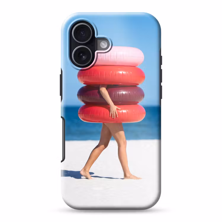 Mensen - Strand - Zomer - Recreatie - Kleurrijk Toughcase MagSafe Apple iPhone 17 klein -3d