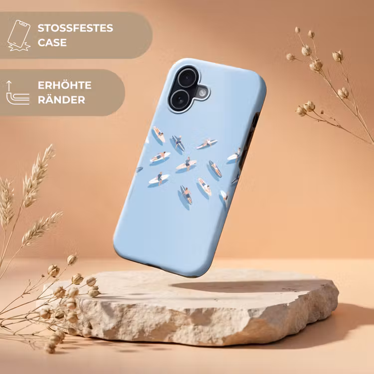 Mensen - Surfen - Water - Zomer - Illustratie Toughcase MagSafe Apple iPhone 17 klein -USP_RandenV_DE