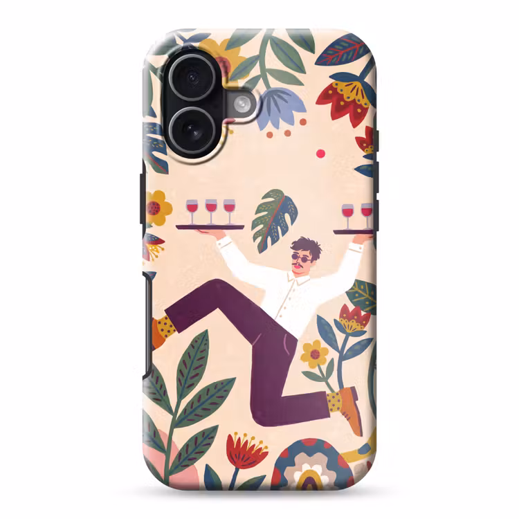 Mensen - Dienblad - Eten - Modern - Kleurrijk Toughcase MagSafe Apple iPhone 17 klein -3d