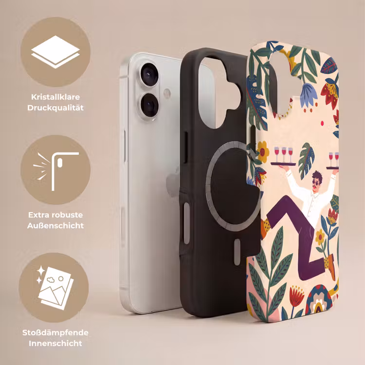 Mensen - Dienblad - Eten - Modern - Kleurrijk Toughcase MagSafe Apple iPhone 17 klein -USP_Lagen_DE