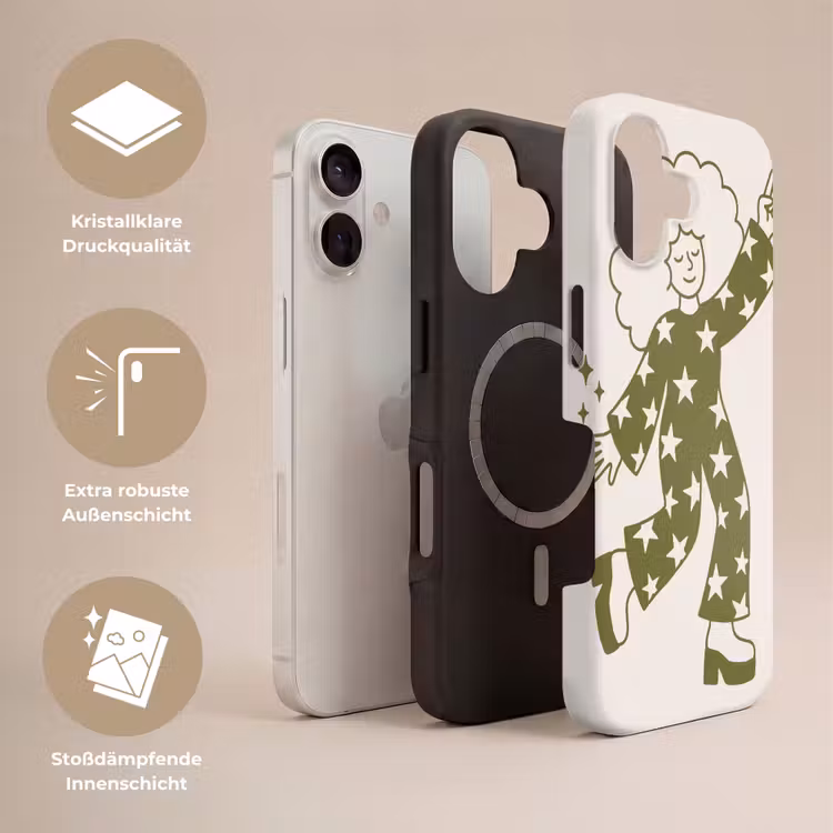 Mensen - Dansend - Feest - Vintage - Groen Toughcase MagSafe Apple iPhone 17 klein -USP_Lagen_DE