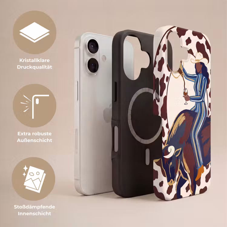Mensen - Dieren - Cowboy - Abstract - Kleurrijk Toughcase MagSafe Apple iPhone 17 klein -USP_Lagen_DE