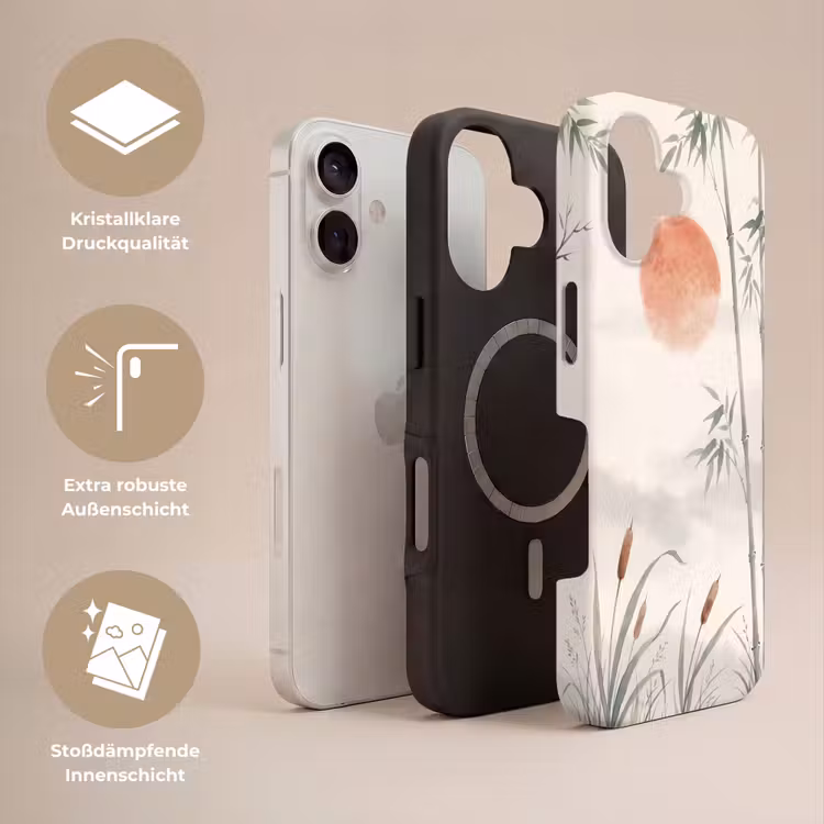 Minimalistisch - Bamboe - Groen Toughcase MagSafe Apple iPhone 17 klein -USP_Lagen_DE