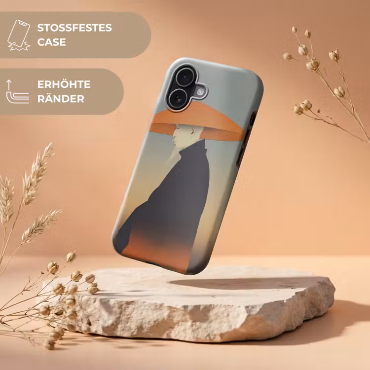 Minimalistisch - Silhouet - Oranje Toughcase MagSafe Apple iPhone 17 klein -USP_RandenV_DE