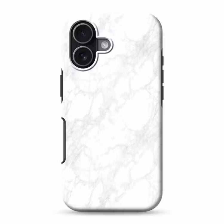 Minimalistisch - Wit - Grijze aders Toughcase MagSafe Apple iPhone 17 klein 1017 -3d