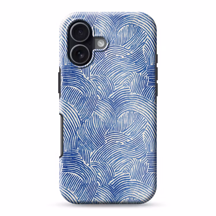 Modern - Abstract - Blauw Toughcase MagSafe Apple iPhone 17 klein 1017 -3d