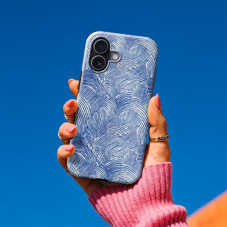 Modern - Abstract - Blauw Toughcase MagSafe Apple iPhone 17 klein 1017 -Sfeer1V