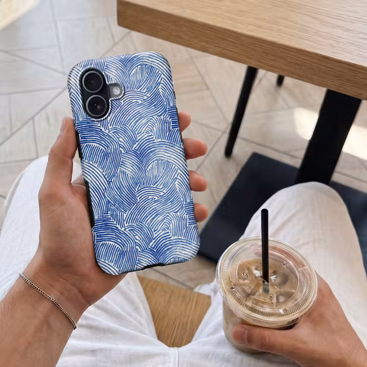 Modern - Abstract - Blauw Toughcase MagSafe Apple iPhone 17 klein 1017 -Sfeer1M