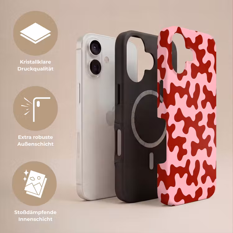 Modern - Abstract - Rood Toughcase MagSafe Apple iPhone 17 klein 1017 -USP_Lagen_DE