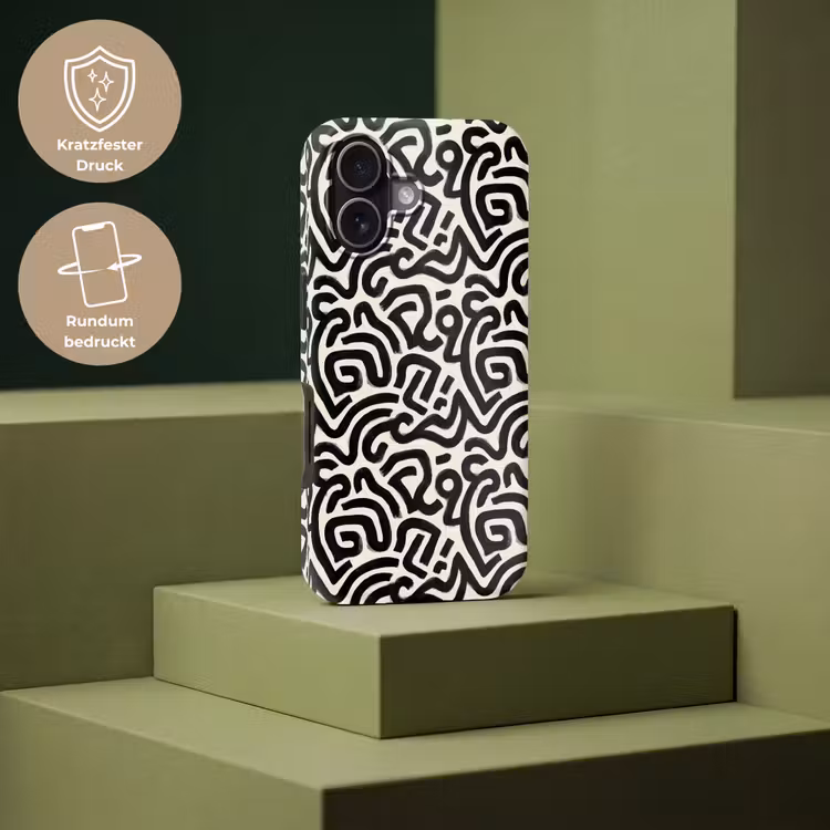 Modern - Abstract - Zwart Toughcase MagSafe Apple iPhone 17 klein 1017 -USP_PrintM_DE