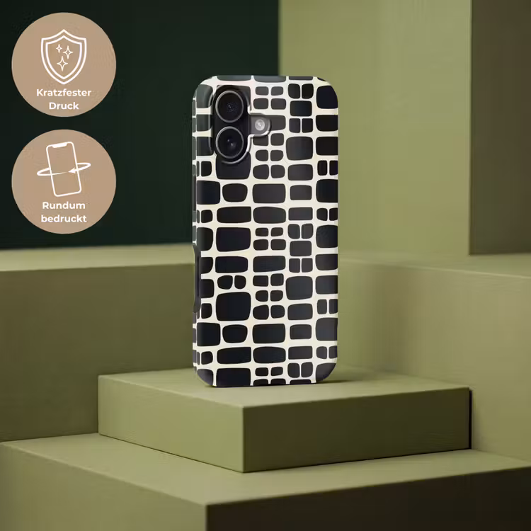 Modern - Organisch - Zwart Toughcase MagSafe Apple iPhone 17 klein 1017 -USP_PrintM_DE