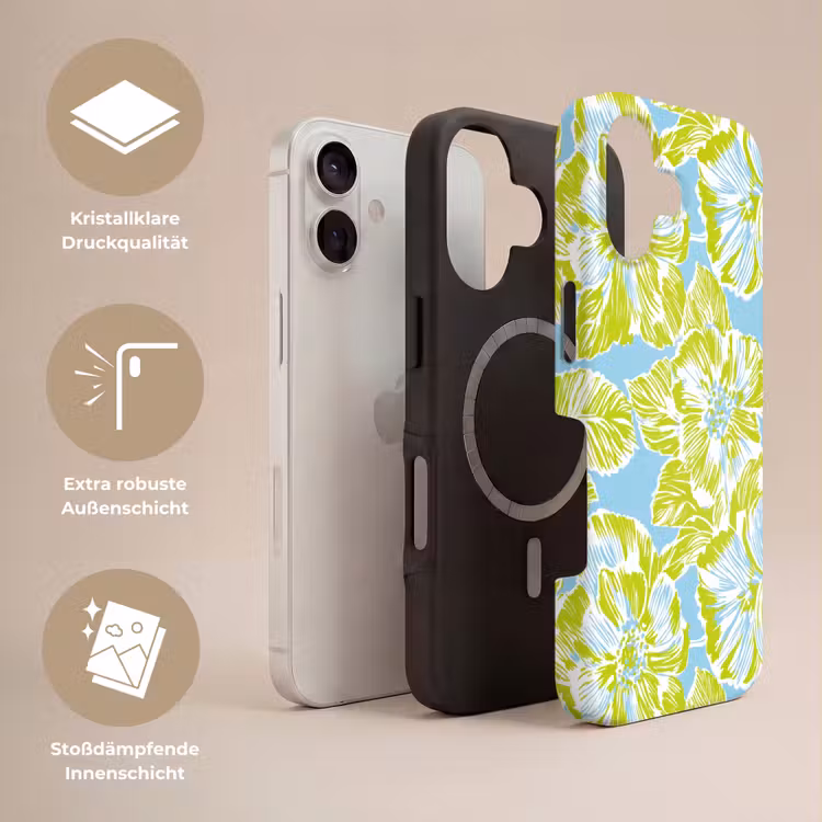 Modern - Bloemen - Groen Toughcase MagSafe Apple iPhone 17 klein 1017 -USP_Lagen_DE