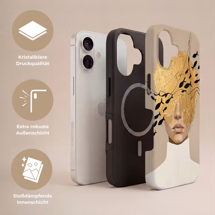 Modern - Vrouw - Goud Toughcase MagSafe Apple iPhone 17 klein -USP_Lagen_DE