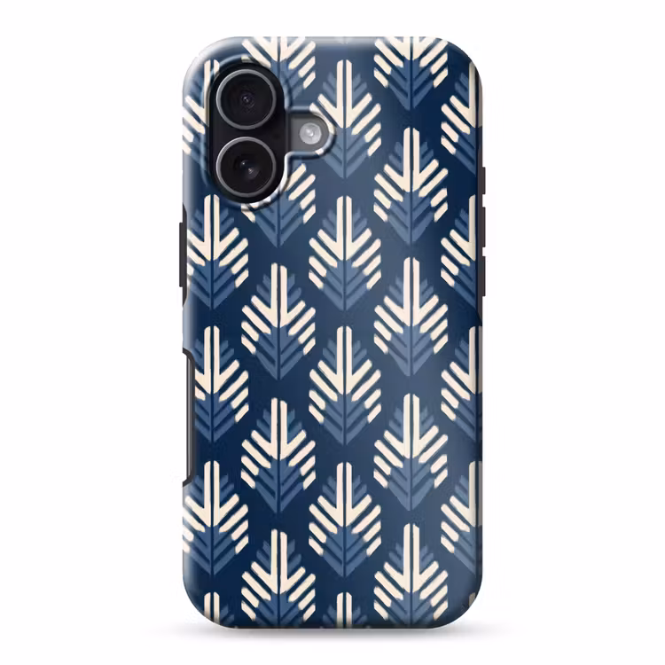 Modern - Patroon - Blauw Toughcase MagSafe Apple iPhone 17 klein 1017 -3d