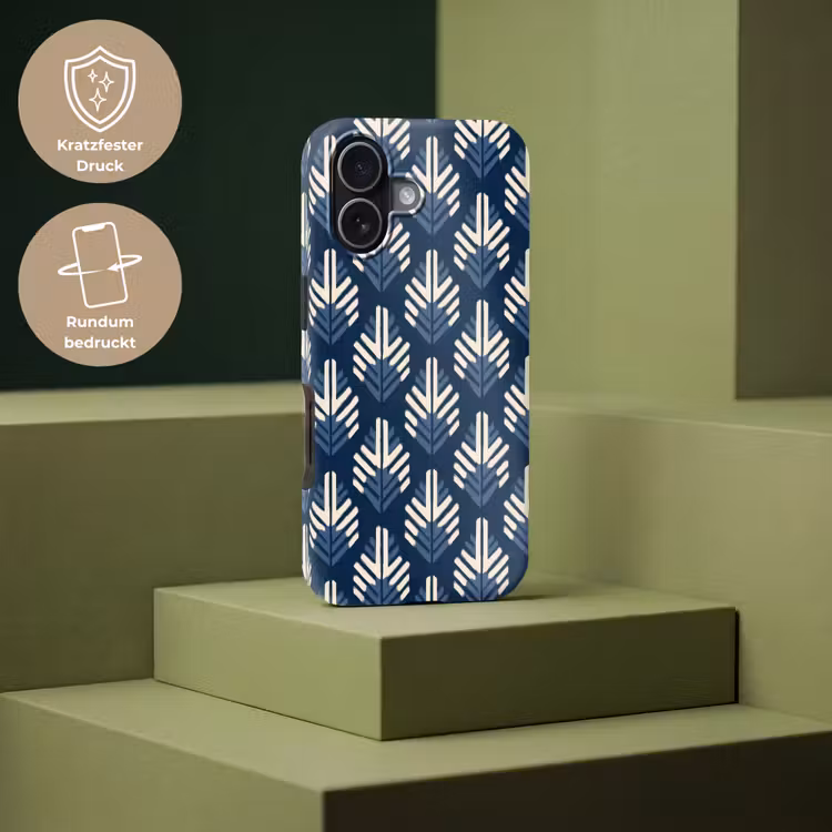 Modern - Patroon - Blauw Toughcase MagSafe Apple iPhone 17 klein 1017 -USP_PrintM_DE