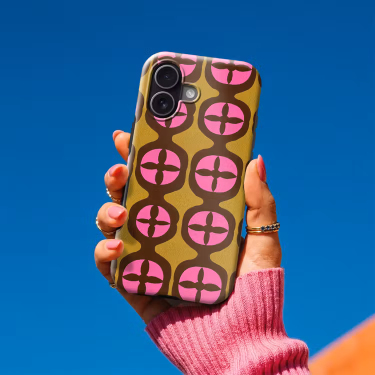 Modern - Patroon - Roze Toughcase MagSafe Apple iPhone 17 klein 1017 -Sfeer1V