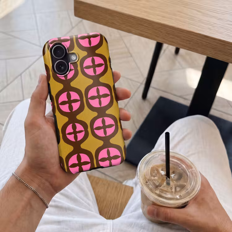 Modern - Patroon - Roze Toughcase MagSafe Apple iPhone 17 klein 1017 -Sfeer1M