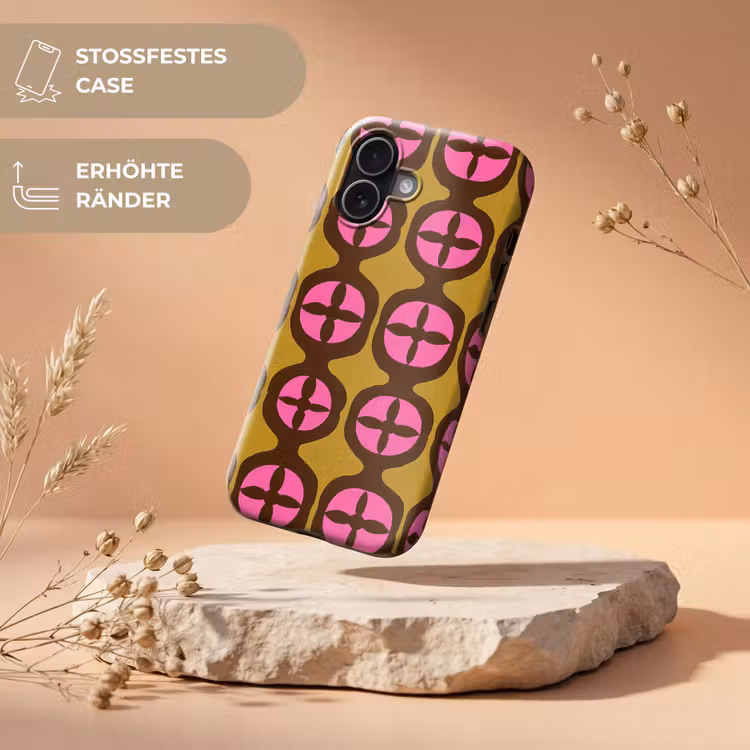 Modern - Patroon - Roze Toughcase MagSafe Apple iPhone 17 klein 1017 -USP_RandenV_DE
