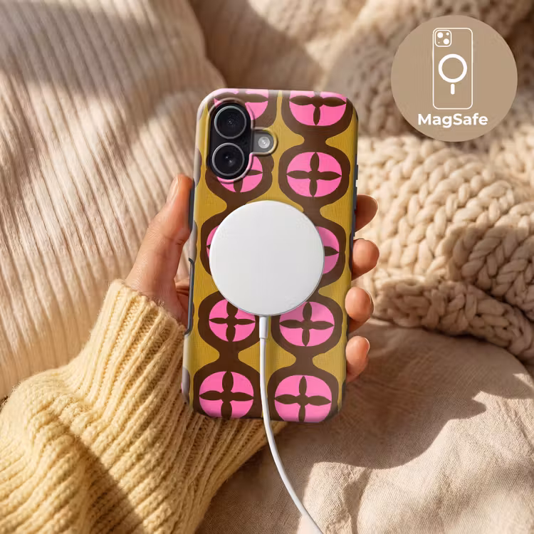 Modern - Patroon - Roze Toughcase MagSafe Apple iPhone 17 klein 1017 -USP_MagsafeV