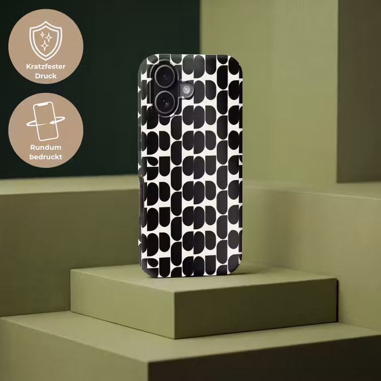 Modern - Patroon - Zwart Toughcase MagSafe Apple iPhone 17 klein 1017 -USP_PrintM_DE