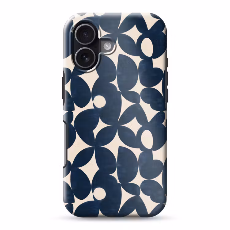 Modern - Geometrisch - Blauw Toughcase MagSafe Apple iPhone 17 klein 1017 -3d