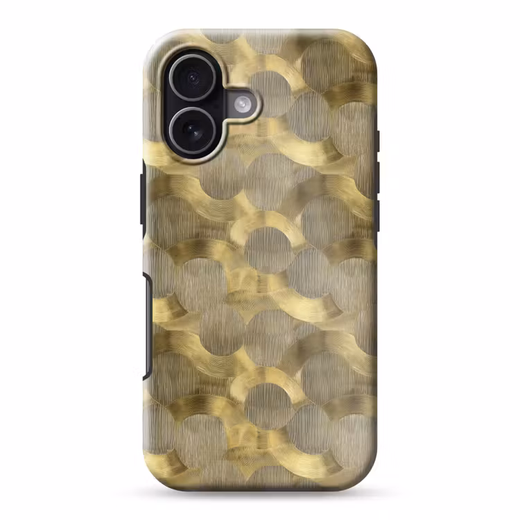Modern - Geometrisch - Goud Toughcase MagSafe Apple iPhone 17 klein 1017 -3d