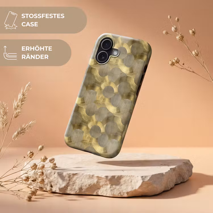 Modern - Geometrisch - Goud Toughcase MagSafe Apple iPhone 17 klein 1017 -USP_RandenV_DE