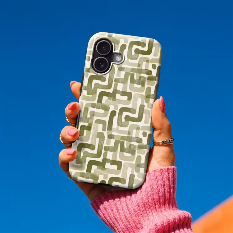 Modern - Grafisch - Groen Toughcase MagSafe Apple iPhone 17 klein 1017 -Sfeer1V