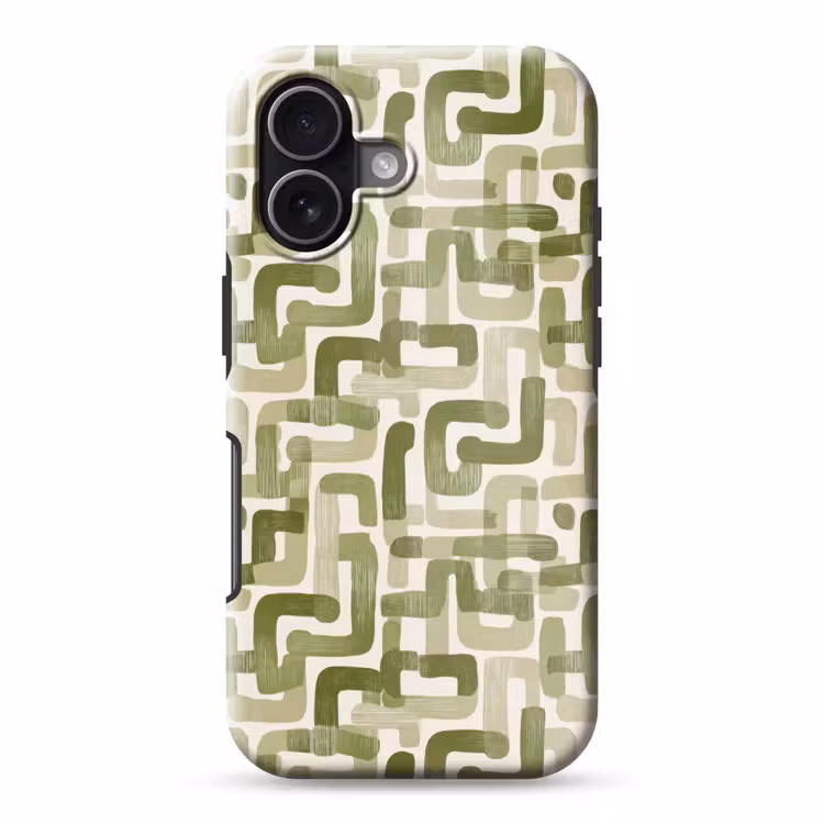 Modern - Grafisch - Groen Toughcase MagSafe Apple iPhone 17 klein 1017 -3d