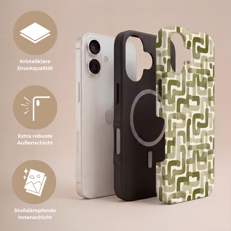 Modern - Grafisch - Groen Toughcase MagSafe Apple iPhone 17 klein 1017 -USP_Lagen_DE