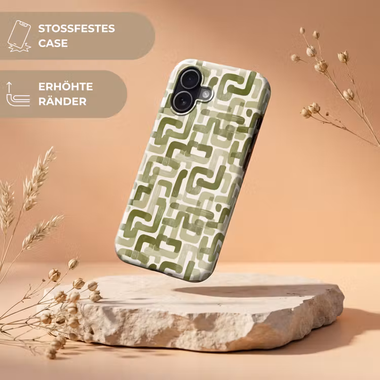 Modern - Grafisch - Groen Toughcase MagSafe Apple iPhone 17 klein 1017 -USP_RandenV_DE