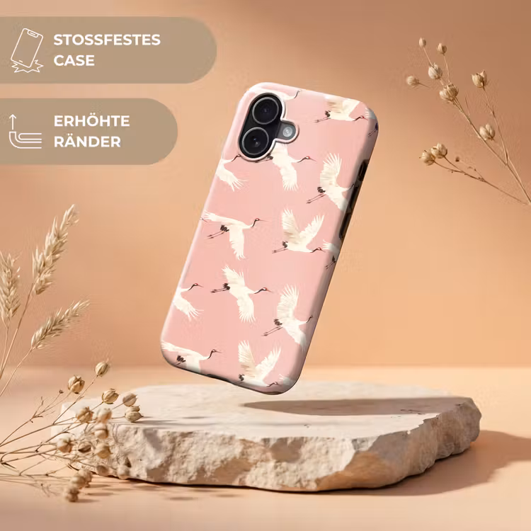 Modern - Kraanvogels - Roze Toughcase MagSafe Apple iPhone 17 klein 1017 -USP_RandenV_DE
