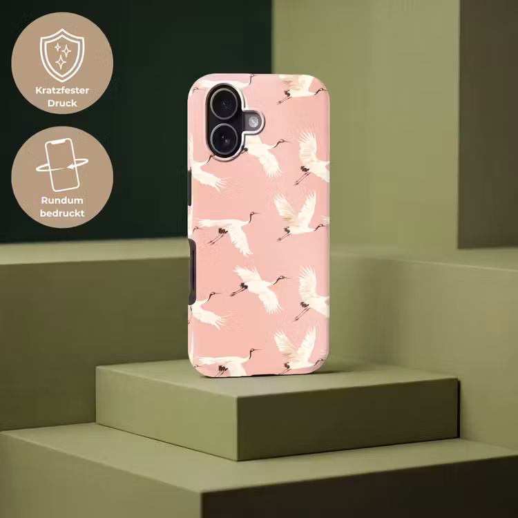 Modern - Kraanvogels - Roze Toughcase MagSafe Apple iPhone 17 klein 1017 -USP_PrintM_DE