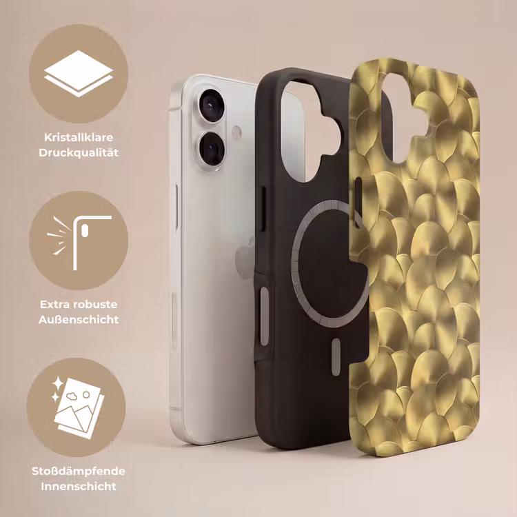 Modern - Cirkel - Goud Toughcase MagSafe Apple iPhone 17 klein 1017 -USP_Lagen_DE