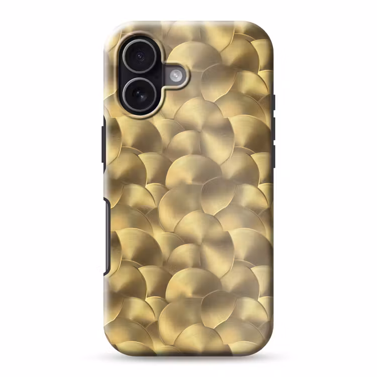 Modern - Cirkel - Goud Toughcase MagSafe Apple iPhone 17 klein 1017 -3d