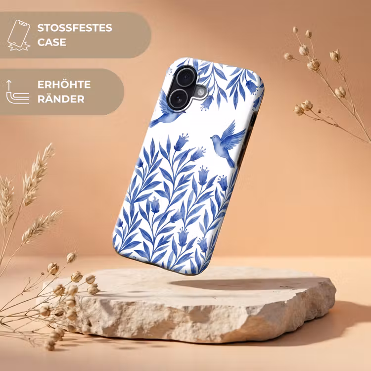 Modern - Vogels - Delfts - Blauw Toughcase MagSafe Apple iPhone 17 klein -USP_RandenV_DE