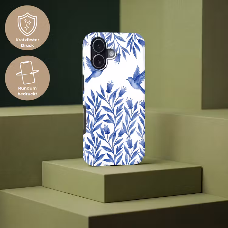 Modern - Vogels - Delfts - Blauw Toughcase MagSafe Apple iPhone 17 klein -USP_PrintM_DE