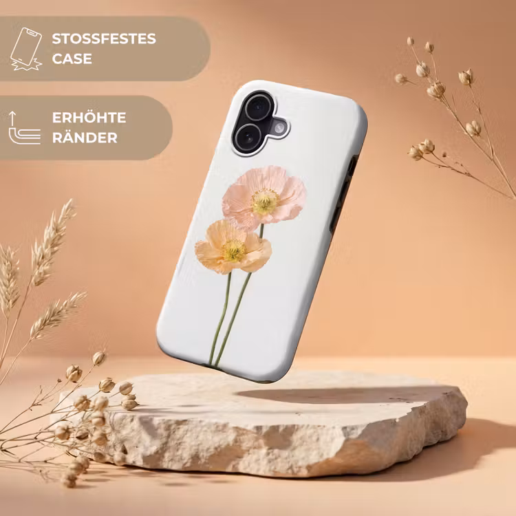 Papavers - Botanisch - Roze Toughcase MagSafe Apple iPhone 17 klein -USP_RandenV_DE