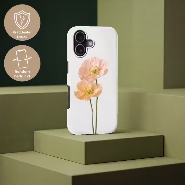 Papavers - Botanisch - Roze Toughcase MagSafe Apple iPhone 17 klein -USP_PrintM_DE