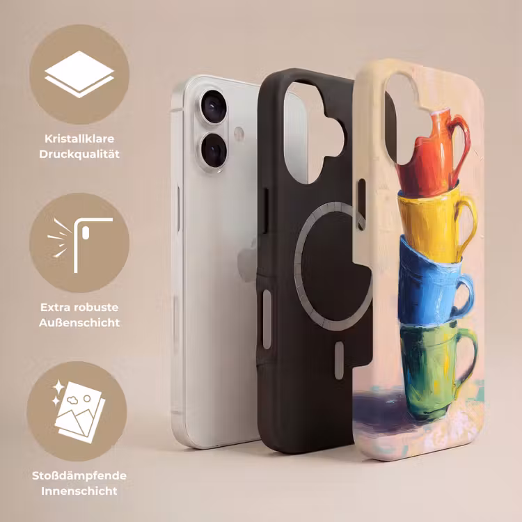 Mokken - Gestapeld - Keramiek - Kleurrijk Toughcase MagSafe Apple iPhone 17 klein -USP_Lagen_DE