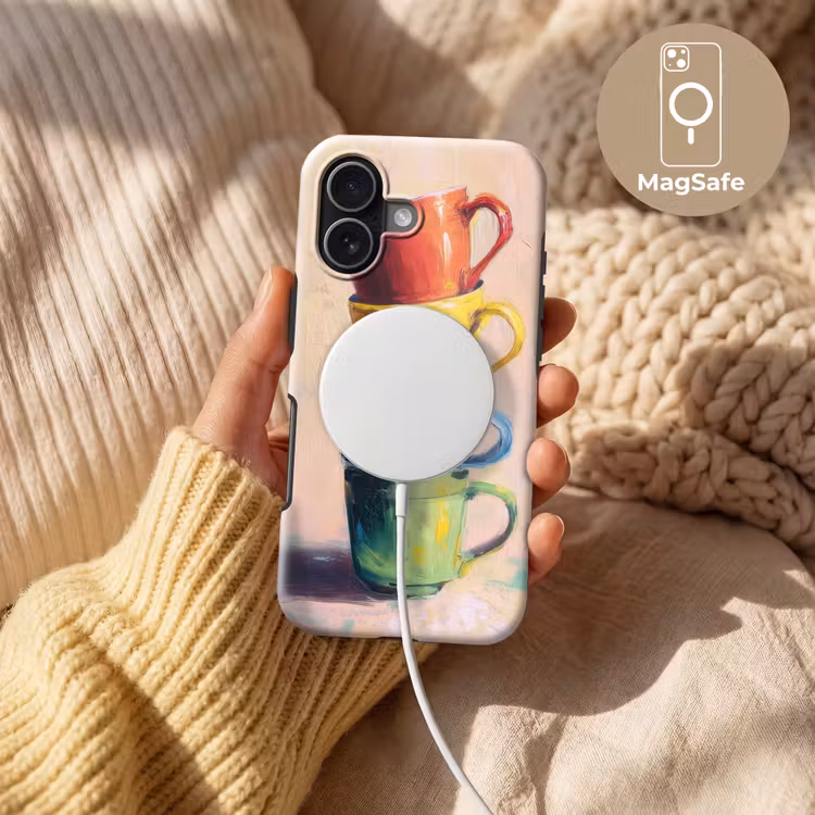 Mokken - Gestapeld - Keramiek - Kleurrijk Toughcase MagSafe Apple iPhone 17 klein -USP_MagsafeV