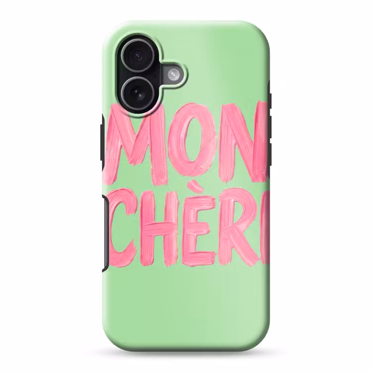 Mon cheri - Groen - Roze Toughcase MagSafe Apple iPhone 17 klein -3d