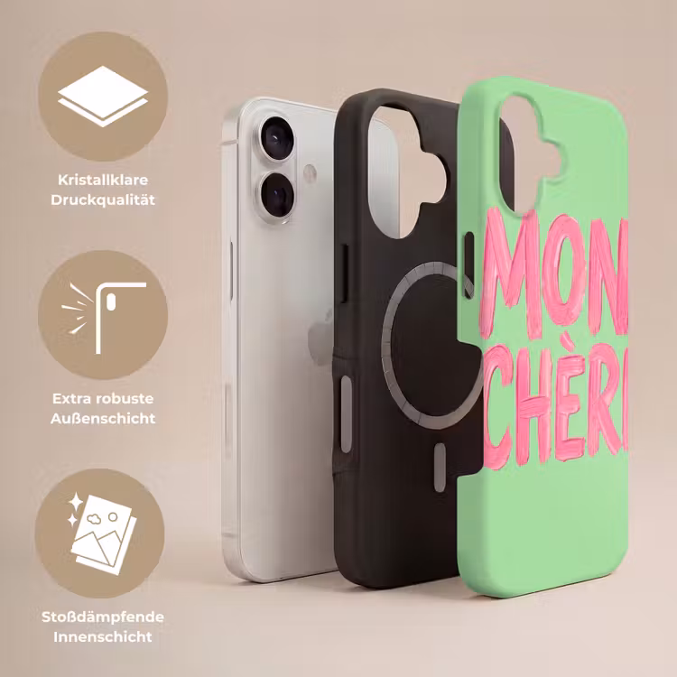Mon cheri - Groen - Roze Toughcase MagSafe Apple iPhone 17 klein -USP_Lagen_DE