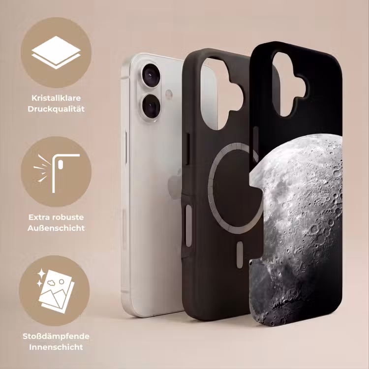 Handyhülle Toughcase - Mond – Krater – Weltraum - Maan - Kraters - Ruimte Toughcase MagSafe Apple iPhone 17 klein