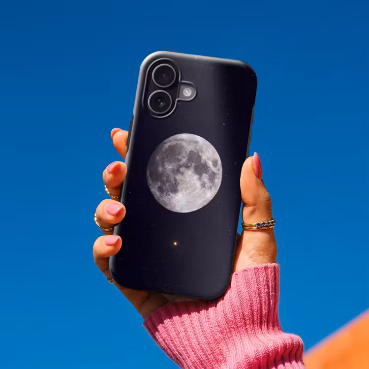 Handyhülle Toughcase - Mond – Sterne – Weltraum - Maan - Sterren - Ruimte Toughcase MagSafe Apple iPhone 17 klein