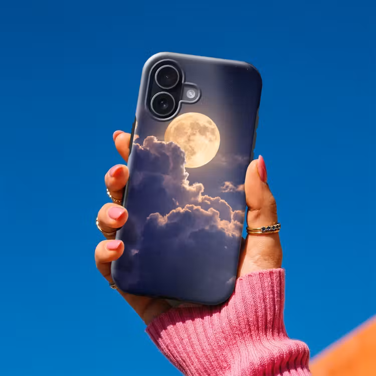 Maan - Wolken - Nacht - Oranje Toughcase MagSafe Apple iPhone 17 klein -Sfeer1V