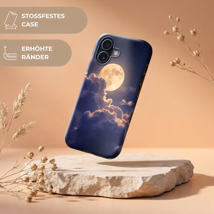 Maan - Wolken - Nacht - Oranje Toughcase MagSafe Apple iPhone 17 klein -USP_RandenV_DE