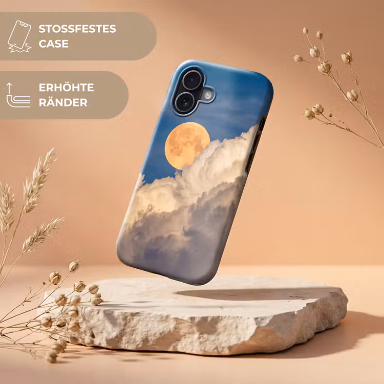 Maan - Wolken - Natuur - Oranje Toughcase MagSafe Apple iPhone 17 klein -USP_RandenV_DE