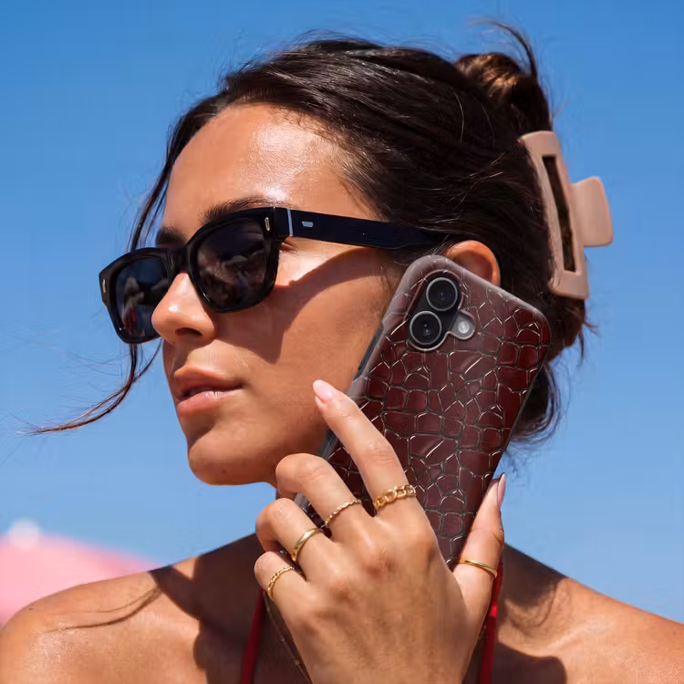 Mozaïek - Tegel - Bordeauxrood Toughcase MagSafe Apple iPhone 17 klein 1017 -Sfeer2V